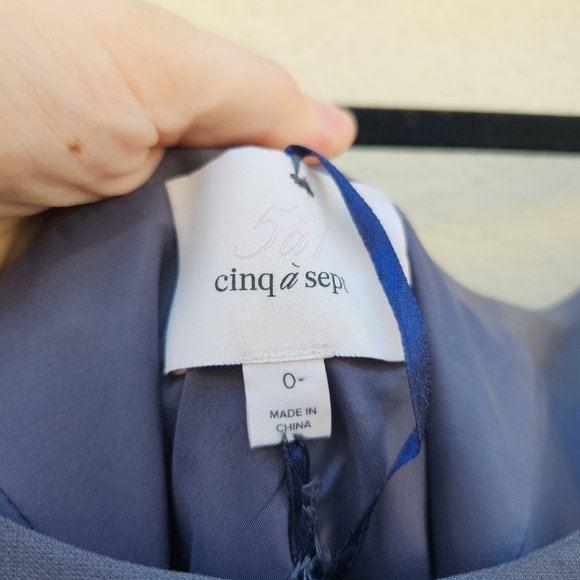 Cinq a Sept Grey Mini Dress Bow Wrap - Picture 9 of 10
